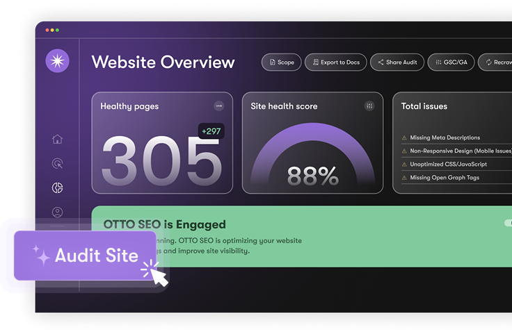 a screenshot of a website overview