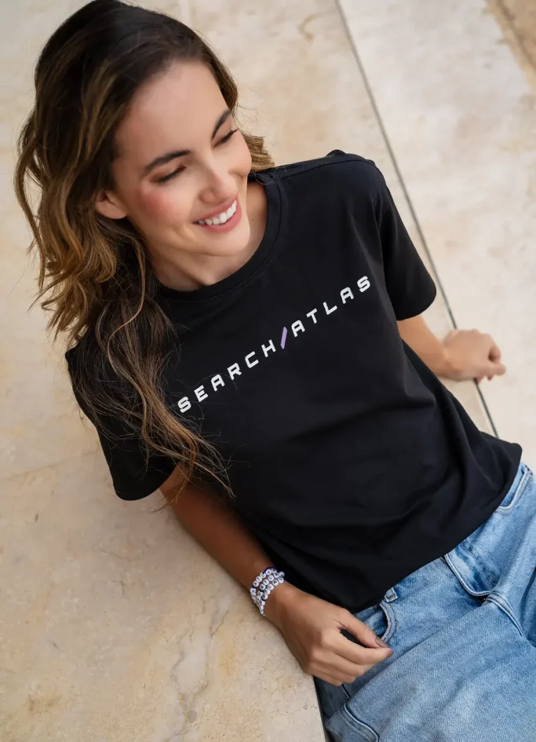 a woman in a black shirt