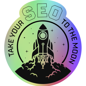 a logo with a rocket on it